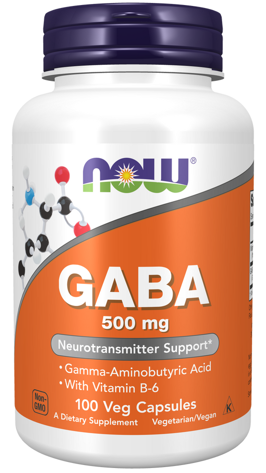NOW Foods GABA — 500mg 100 V caps hero