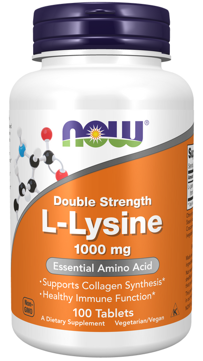 NOW Foods L-Lysine 1000mg 100tabs — L-Lysine 1000mg 100tabs hero