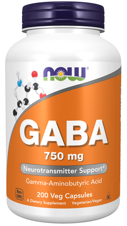 NOW Foods GABA — 750mg 200vcaps hero