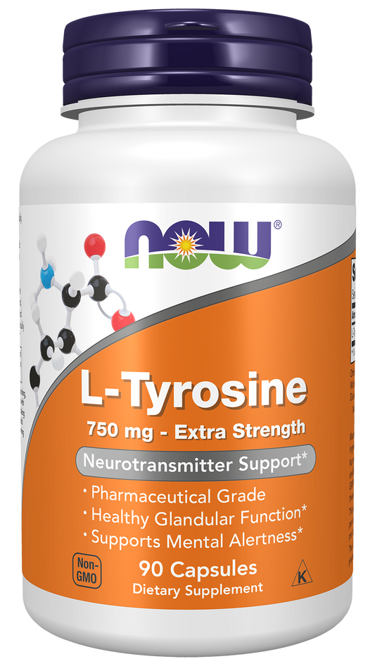 NOW Foods Tyrosine 750mg 90caps — Tyrosine 750mg 90caps hero