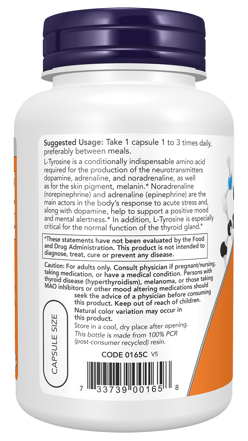 NOW Foods Tyrosine 750mg 90caps — Tyrosine 750mg 90caps support