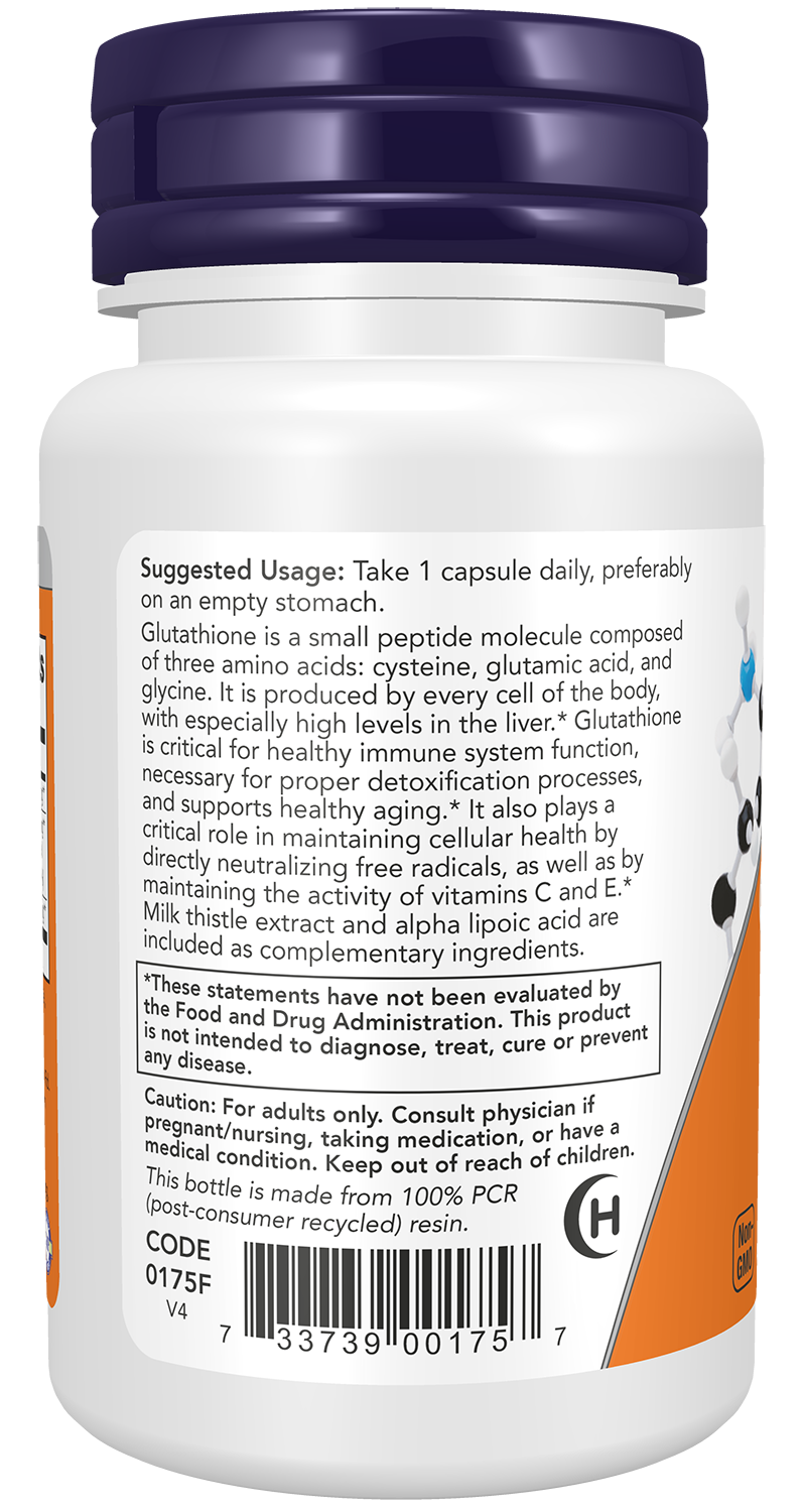 NOW Foods Glutathione 500mg — 30 vcaps support