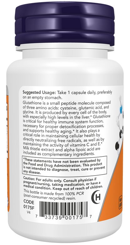 NOW Foods Glutathione 500mg — 30 vcaps support