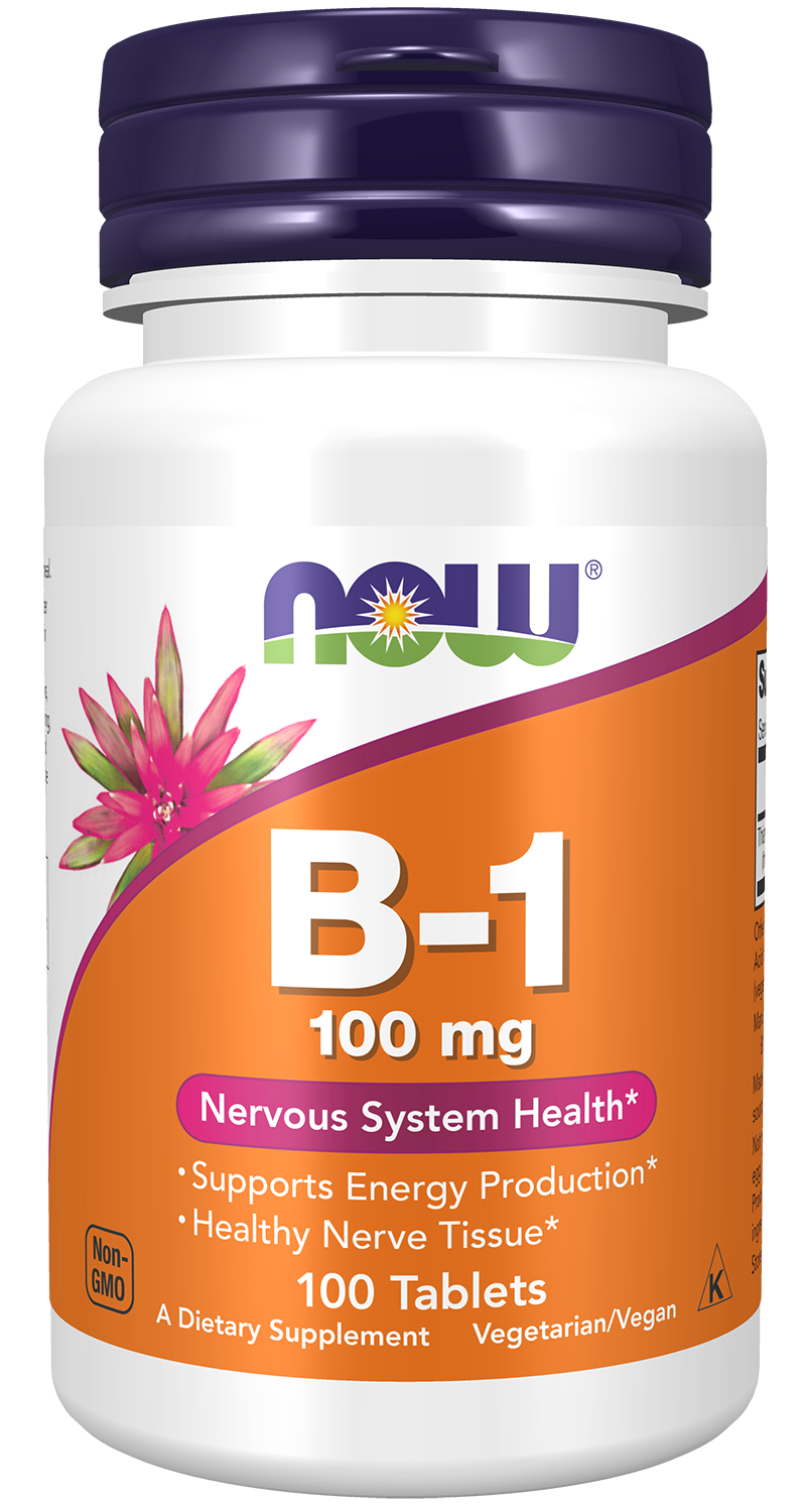 NOW Foods B1 100mg 100tabs — B1 100mg 100tabs hero