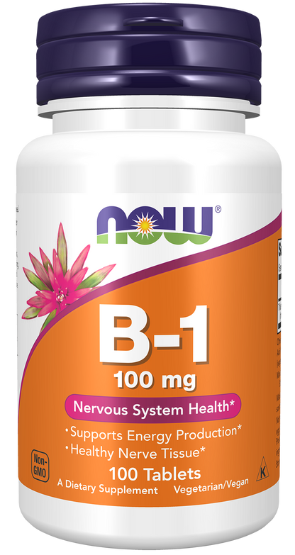 NOW Foods B1 100mg 100tabs — B1 100mg 100tabs hero