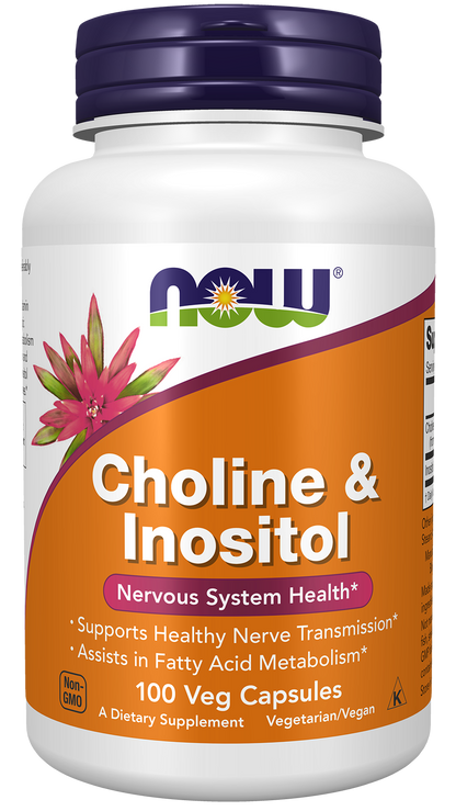 NOW Foods Choline & Inositol 100veg caps — Choline & Inositol 100veg caps hero