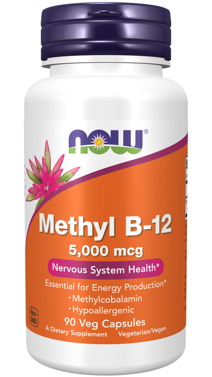 NOW Foods Methyl B12 5000 mcg 90 vcaps — Methyl B12 5000 mcg 90 vcaps hero