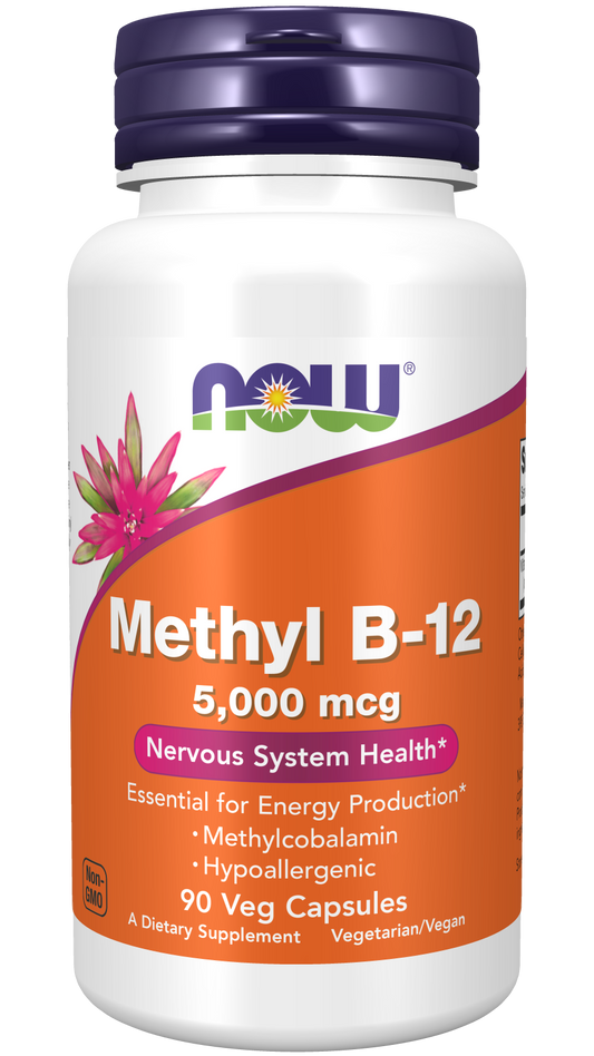 NOW Foods Methyl B12 5000 mcg 90 vcaps — Methyl B12 5000 mcg 90 vcaps hero