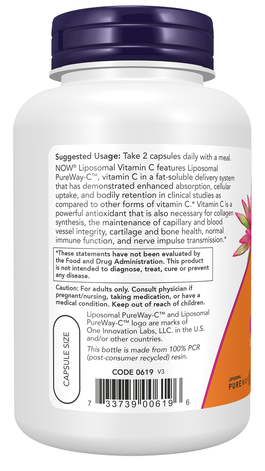 NOW Foods Liposomal Vitamin C 120 veg capsules — Liposomal Vitamin C 120 veg capsules support