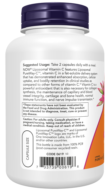 NOW Foods Liposomal Vitamin C 120 veg capsules — Liposomal Vitamin C 120 veg capsules support