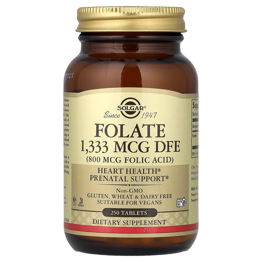 Solgar Folic Acid — 800MCG 250 tablets hero