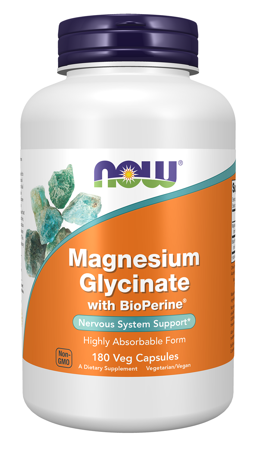 NOW Foods Magnesium Glycinate with BioPerine 180veg capsules — Magnesium Glycinate with BioPerine 180veg capsules hero