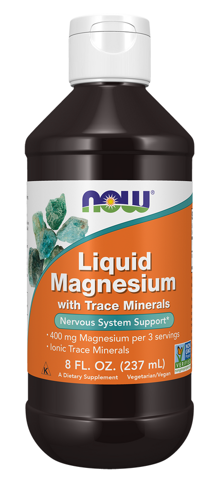 NOW Foods Liquid Magnesium Trace Minerals 8oz — Liquid Magnesium Trace Minerals 8oz hero