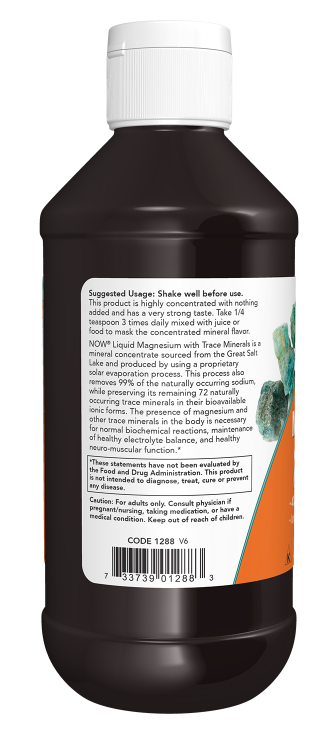 NOW Foods Liquid Magnesium Trace Minerals 8oz — Liquid Magnesium Trace Minerals 8oz support