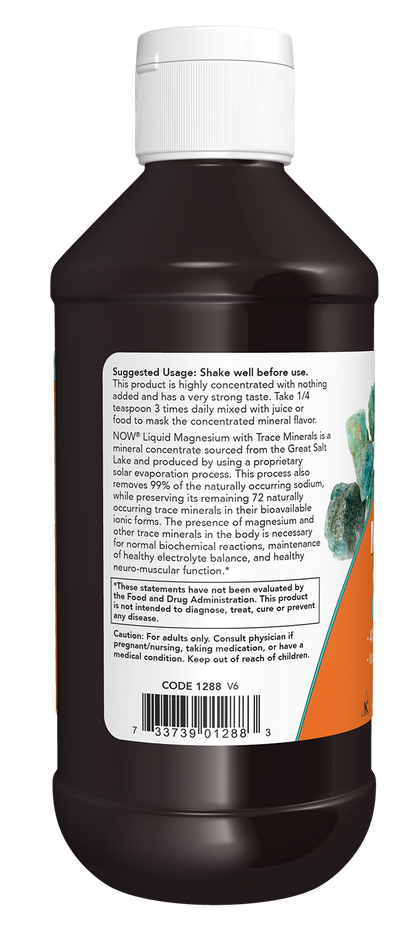 NOW Foods Liquid Magnesium Trace Minerals 8oz — Liquid Magnesium Trace Minerals 8oz support