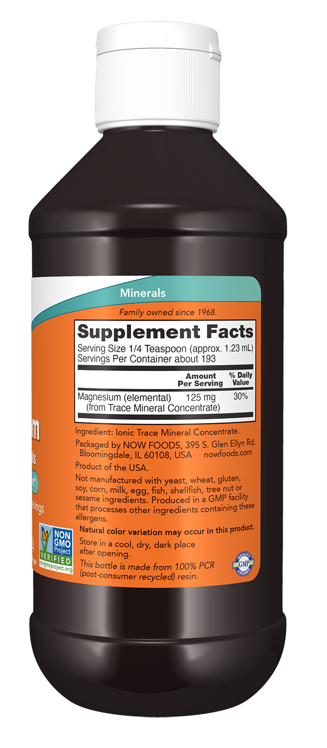 NOW Foods Liquid Magnesium Trace Minerals 8oz — Liquid Magnesium Trace Minerals 8oz facts