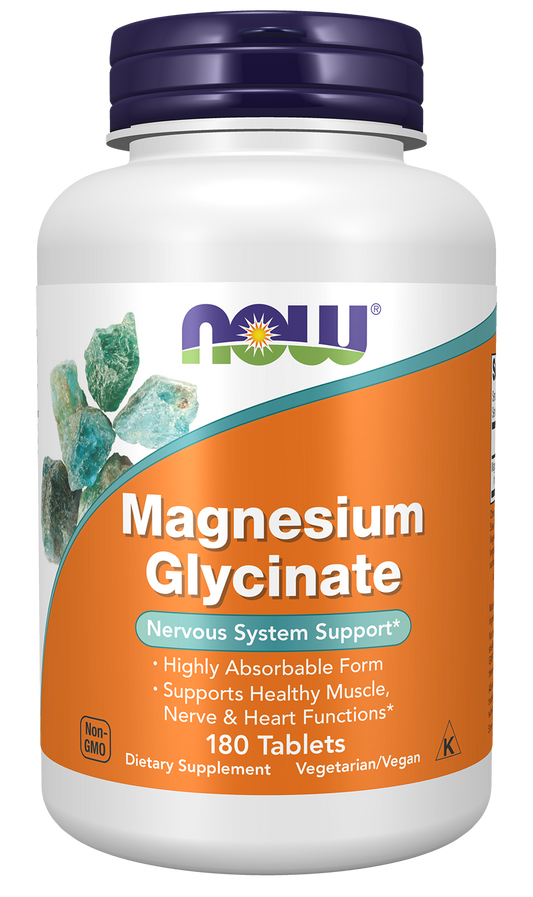 NOW Foods Magnesium Glycinate 180 tablets — Magnesium Glycinate 180 tablets hero