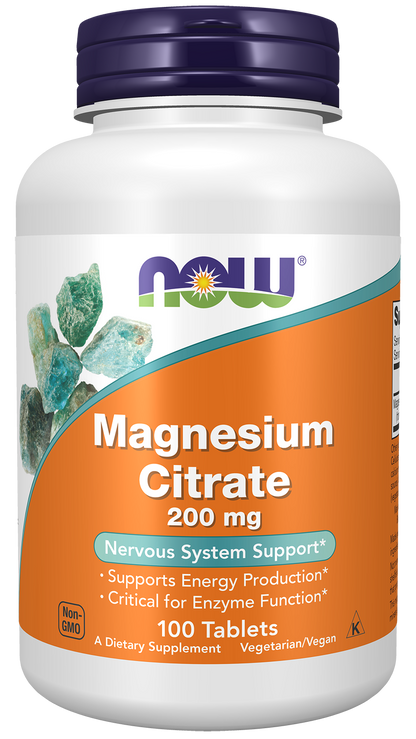 NOW Foods Magnesium Citrate 200mg 100 tabs — Magnesium Citrate 200mg 100 tabs hero