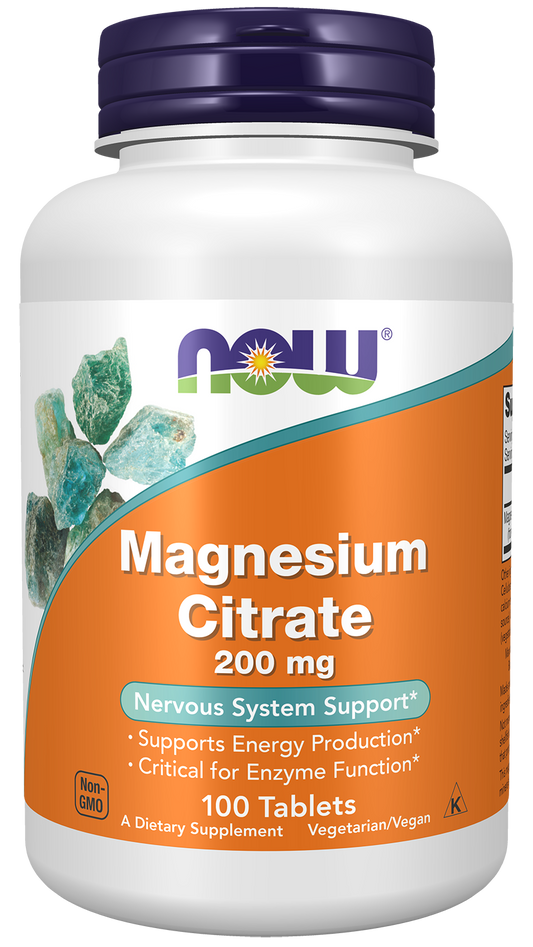 NOW Foods Magnesium Citrate 200mg 100 tabs — Magnesium Citrate 200mg 100 tabs hero