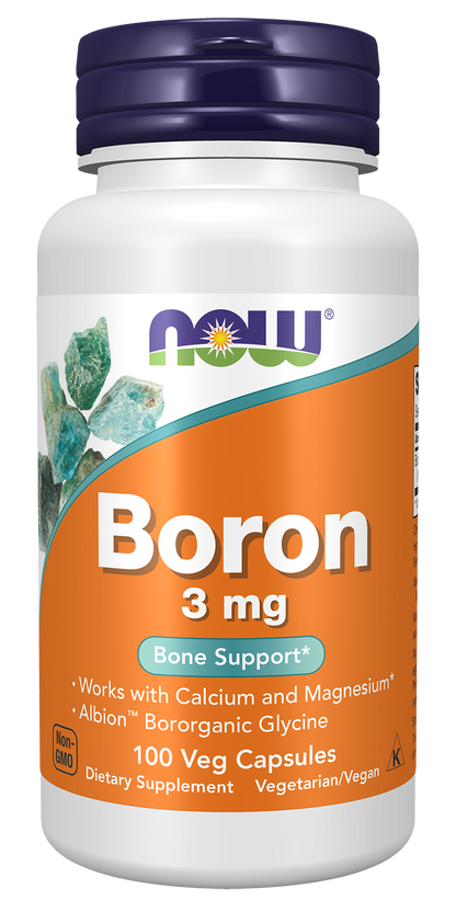NOW Foods Boron 3mg 100vcaps — Boron 3mg 100vcaps hero