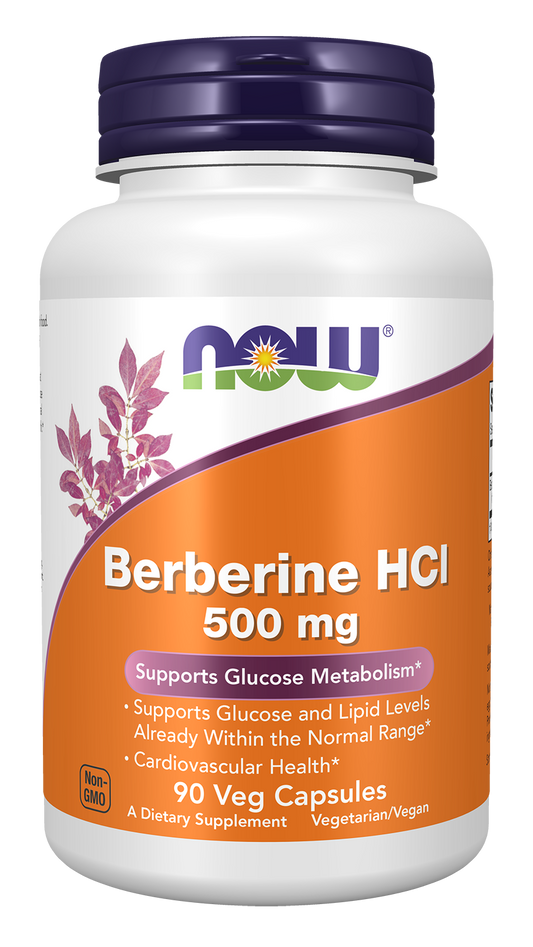NOW Foods Berberine HCL 500mg 90vcaps — Berberine HCL 500mg 90vcaps hero