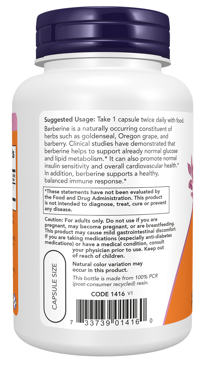 NOW Foods Berberine HCL 500mg 90vcaps — Berberine HCL 500mg 90vcaps support