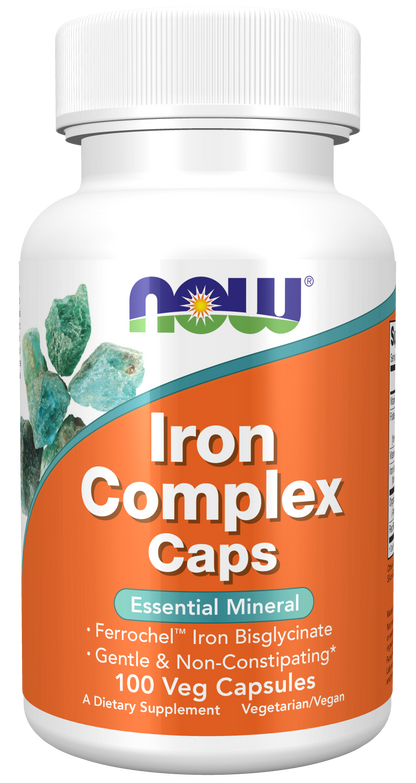 NOW Foods Iron Complex Caps 100 veg capsules — Iron Complex Caps 100 veg capsules hero