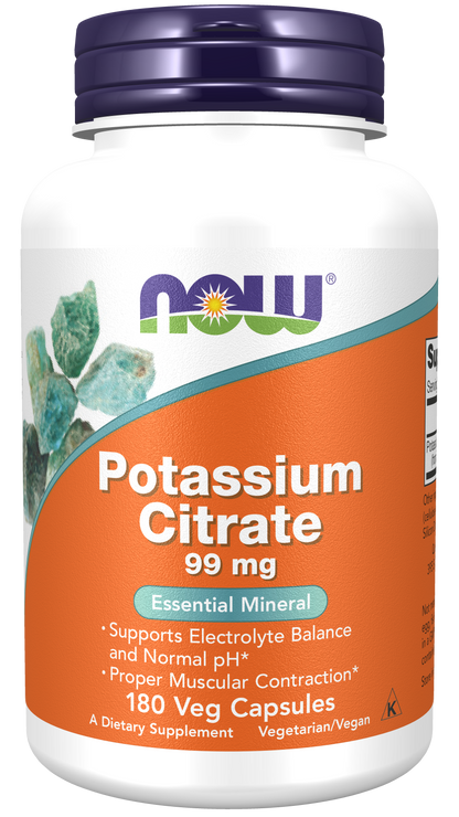 NOW Foods Potassium Citrate 180caps — Potassium Citrate 180caps hero