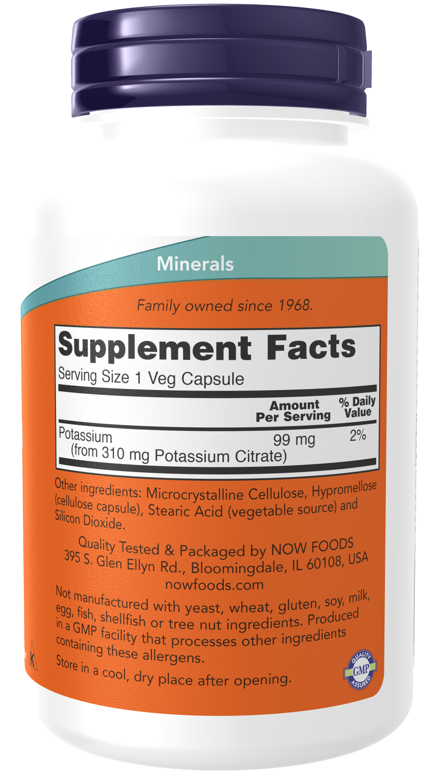 NOW Foods Potassium Citrate 180caps — Potassium Citrate 180caps facts