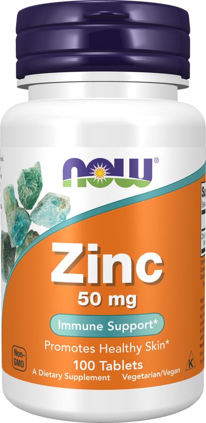 NOW Foods Zinc 50mg 100 — Zinc 50mg 100 hero