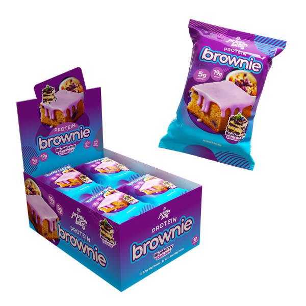 Prime Bites Protein Brownie — Blueberry Cobbler hero