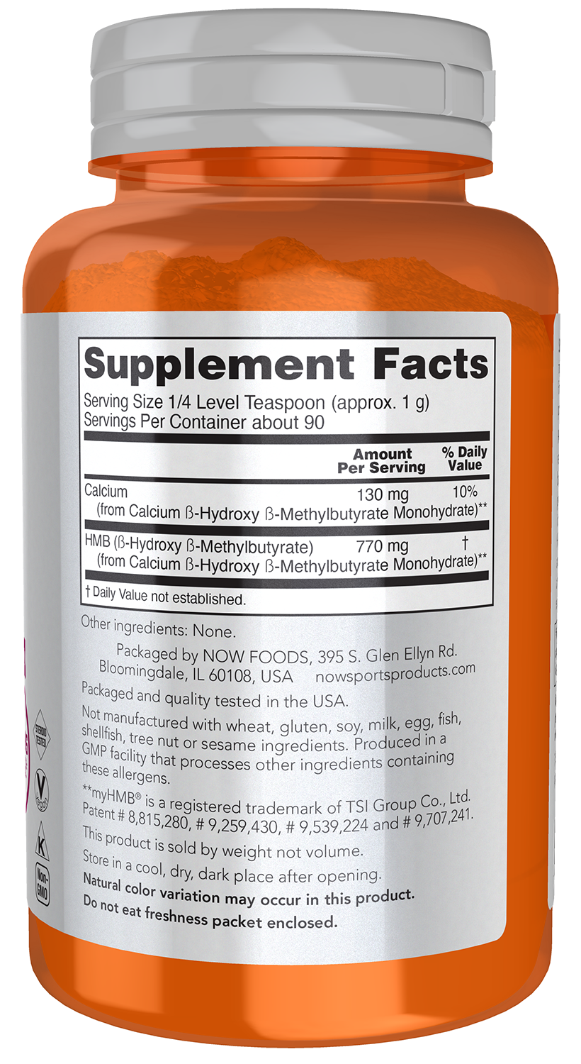 NOW Foods HMB — Powder 90g facts