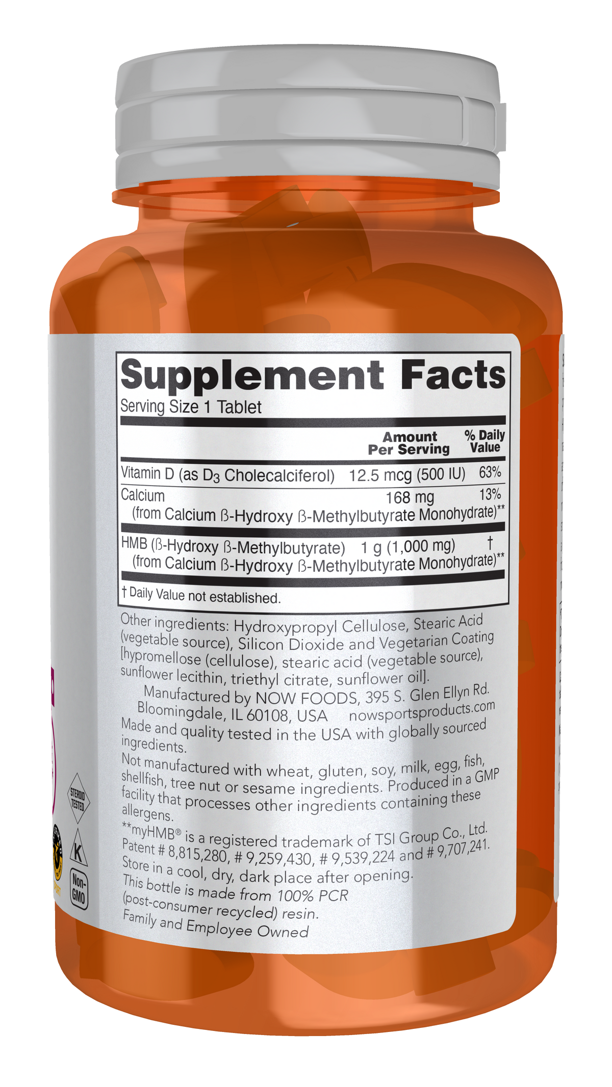 NOW Foods HMB — HMB 1000mg 90ct facts