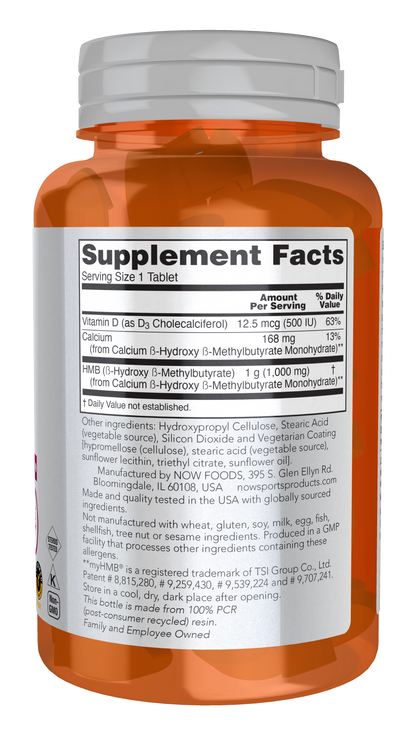 NOW Foods HMB — HMB 1000mg 90ct facts