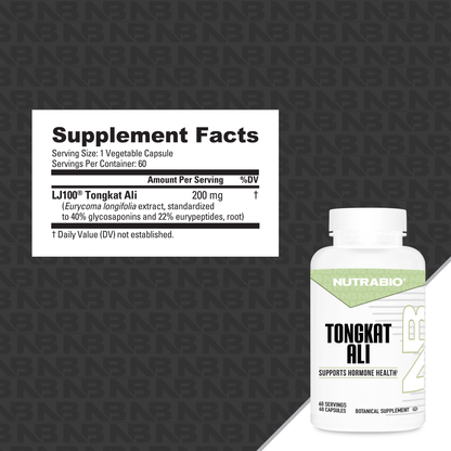 NutraBio Tongkat Ali 200mg 60 Serving — Tongkat Ali 200mg 60 Serving facts
