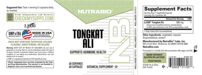 NutraBio Tongkat Ali 200mg 60 Serving — Tongkat Ali 200mg 60 Serving support