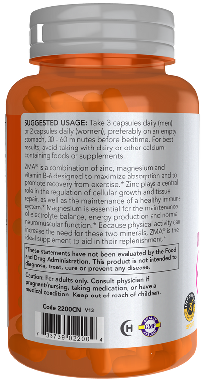NOW Foods ZMA 800mg 90 Caps — ZMA 800mg 90 Caps support