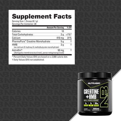 NutraBio Creatine and HMB — Creatine and HMB facts