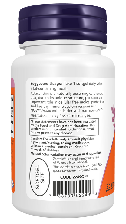 NOW Foods Astaxanthin Extra Strength 30 softgels — Astaxanthin Extra Strength 30 softgels support