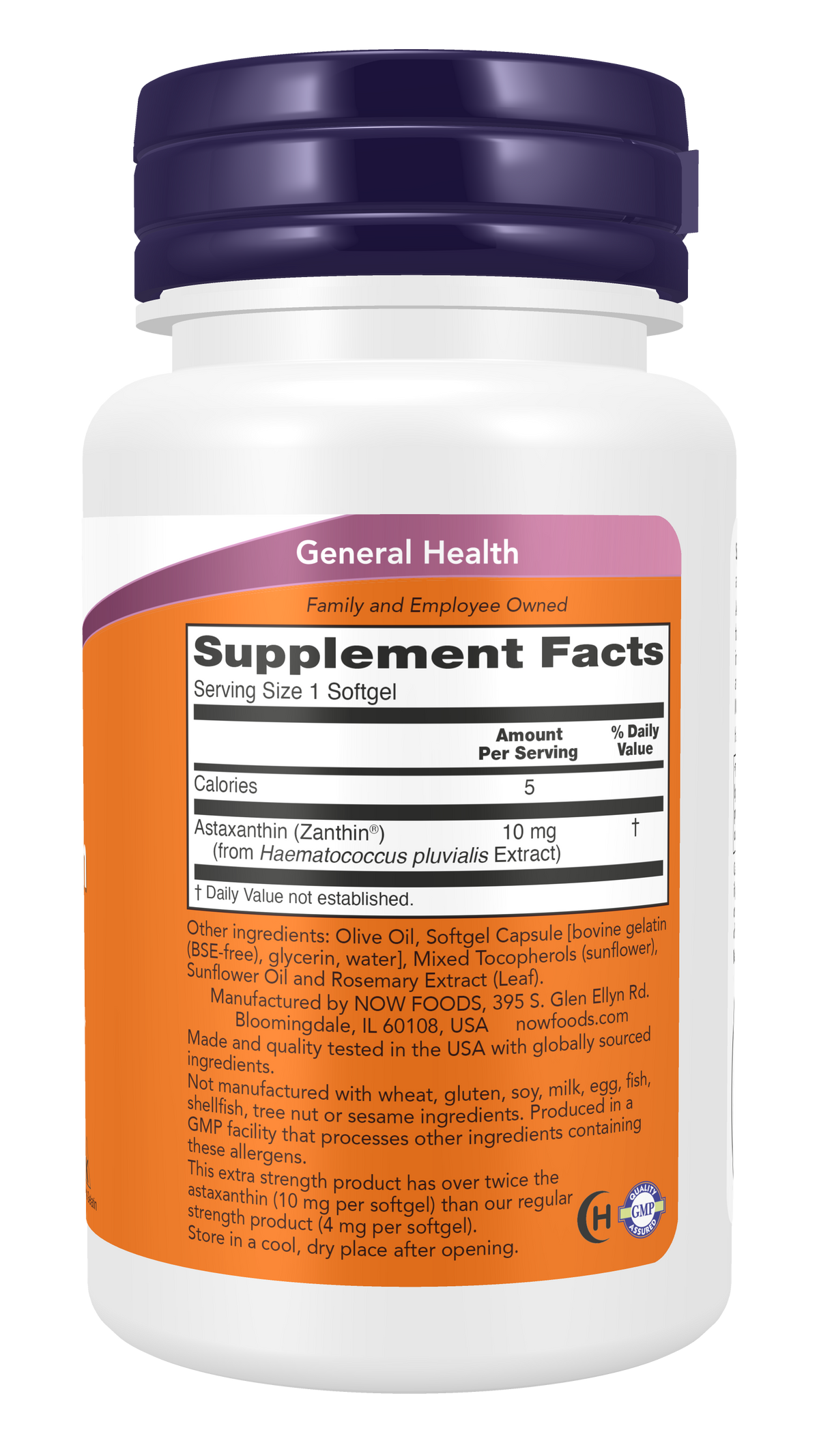 NOW Foods Astaxanthin Extra Strength 30 softgels — Astaxanthin Extra Strength 30 softgels facts