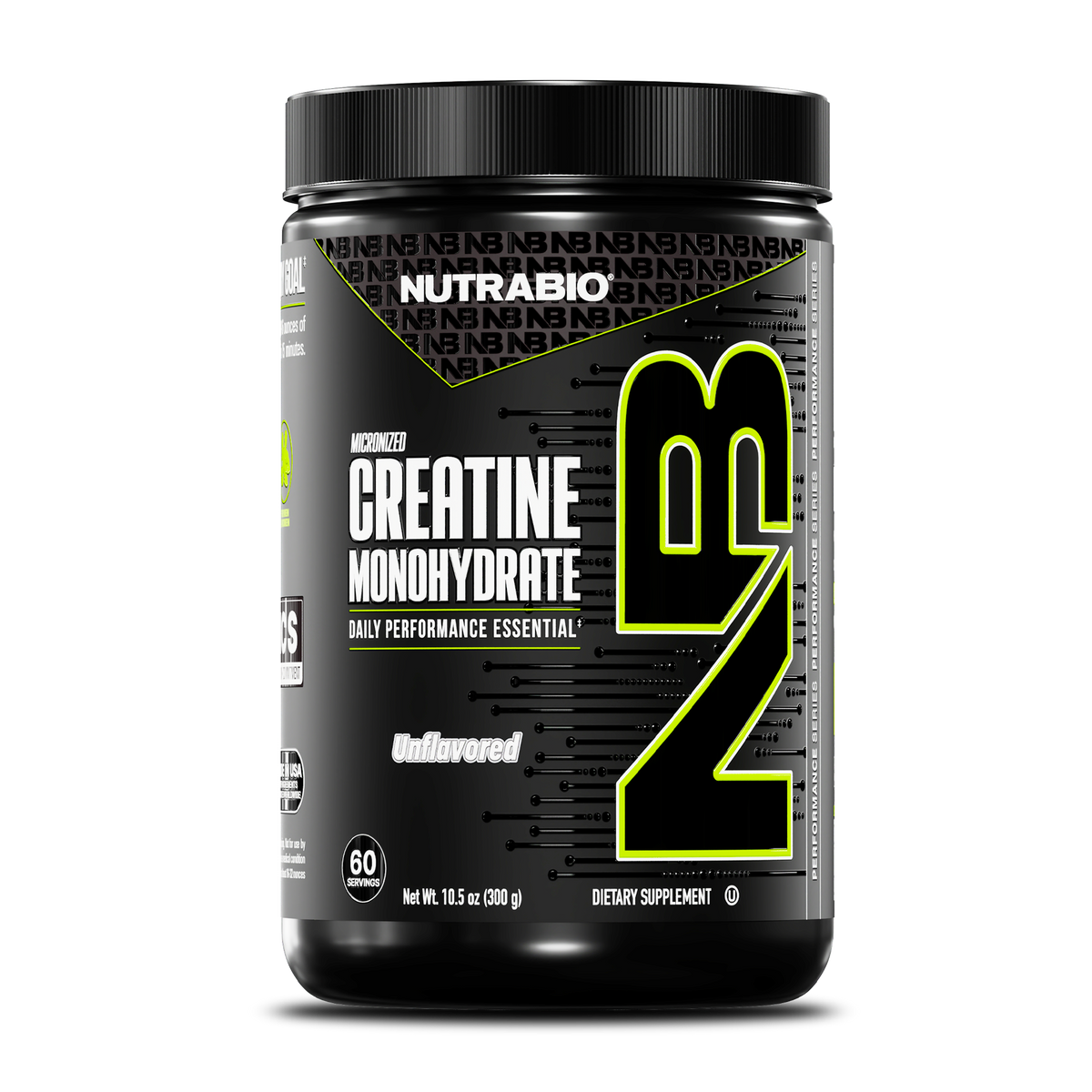 NutraBio PharmaPure Creatine Monohydrate — 300g hero