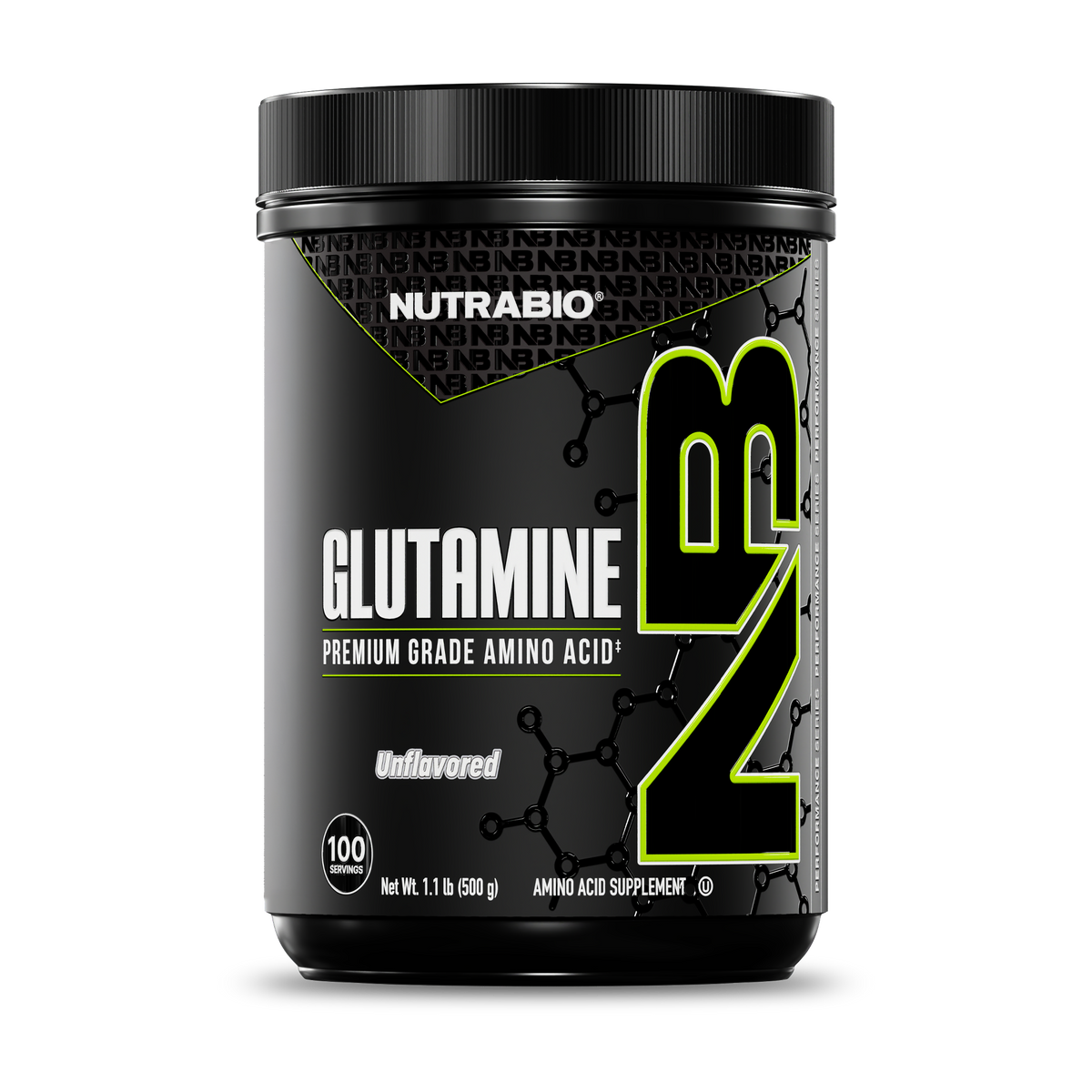 NutraBio Glutamine 500g — Glutamine 500g hero