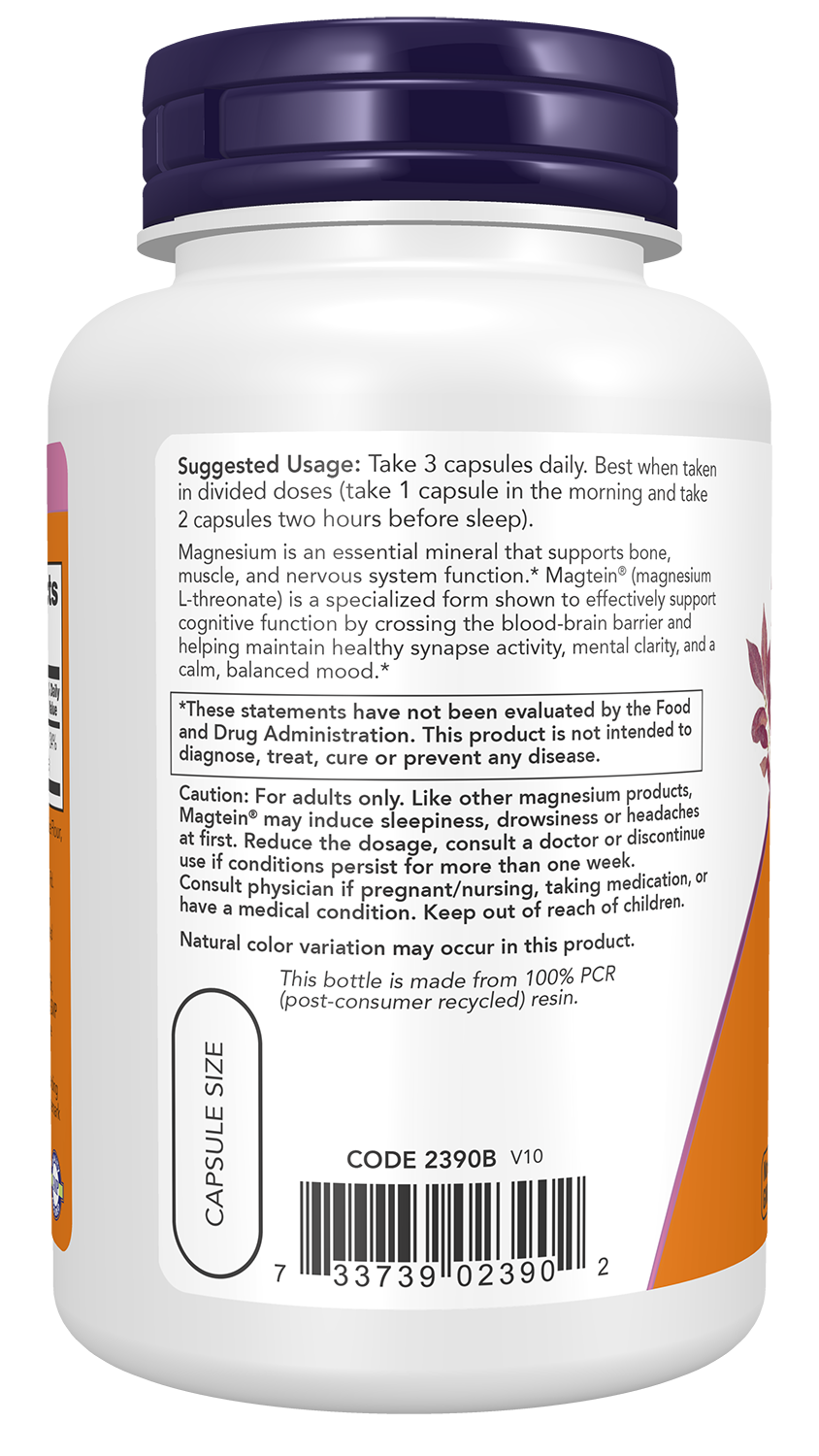 NOW Foods Magtein 90veg Capsules — Magtein 90veg Capsules support
