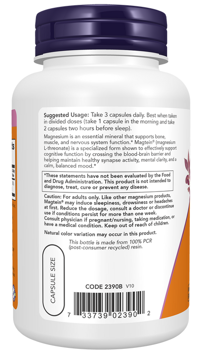 NOW Foods Magtein 90veg Capsules — Magtein 90veg Capsules support