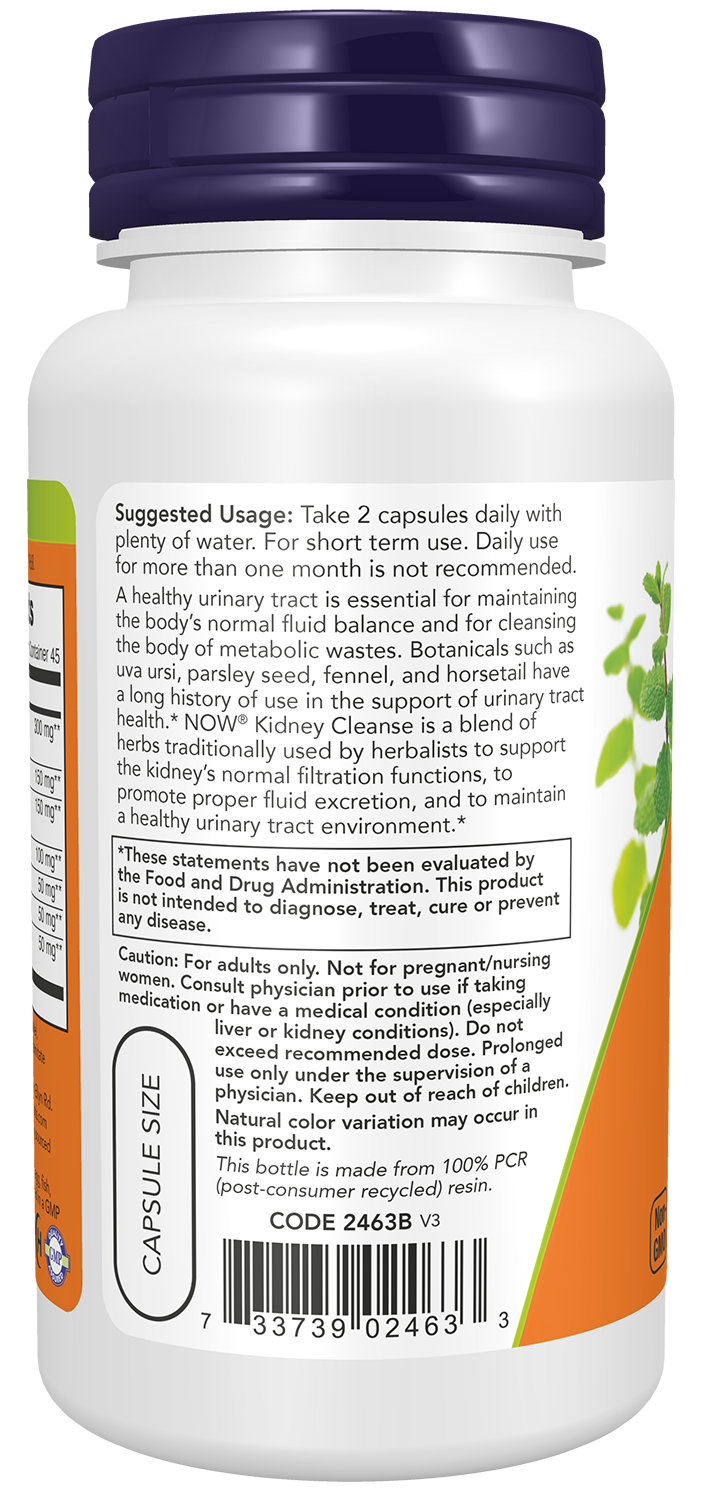 NOW Foods Kidney Cleanse 90 vcaps — Kidney Cleanse 90 vcaps support