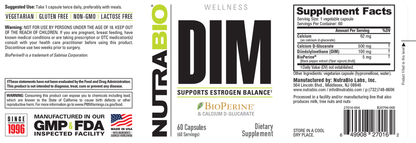 NutraBio DIM w/ Calcium D-glucarate 60 caps — DIM w/ Calcium D-glucarate 60 caps support