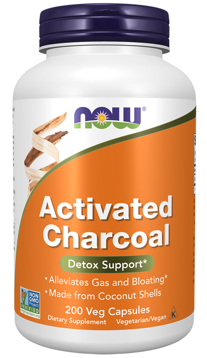 NOW Foods Activated Charcoal 200 caps — Activated Charcoal 200 caps hero