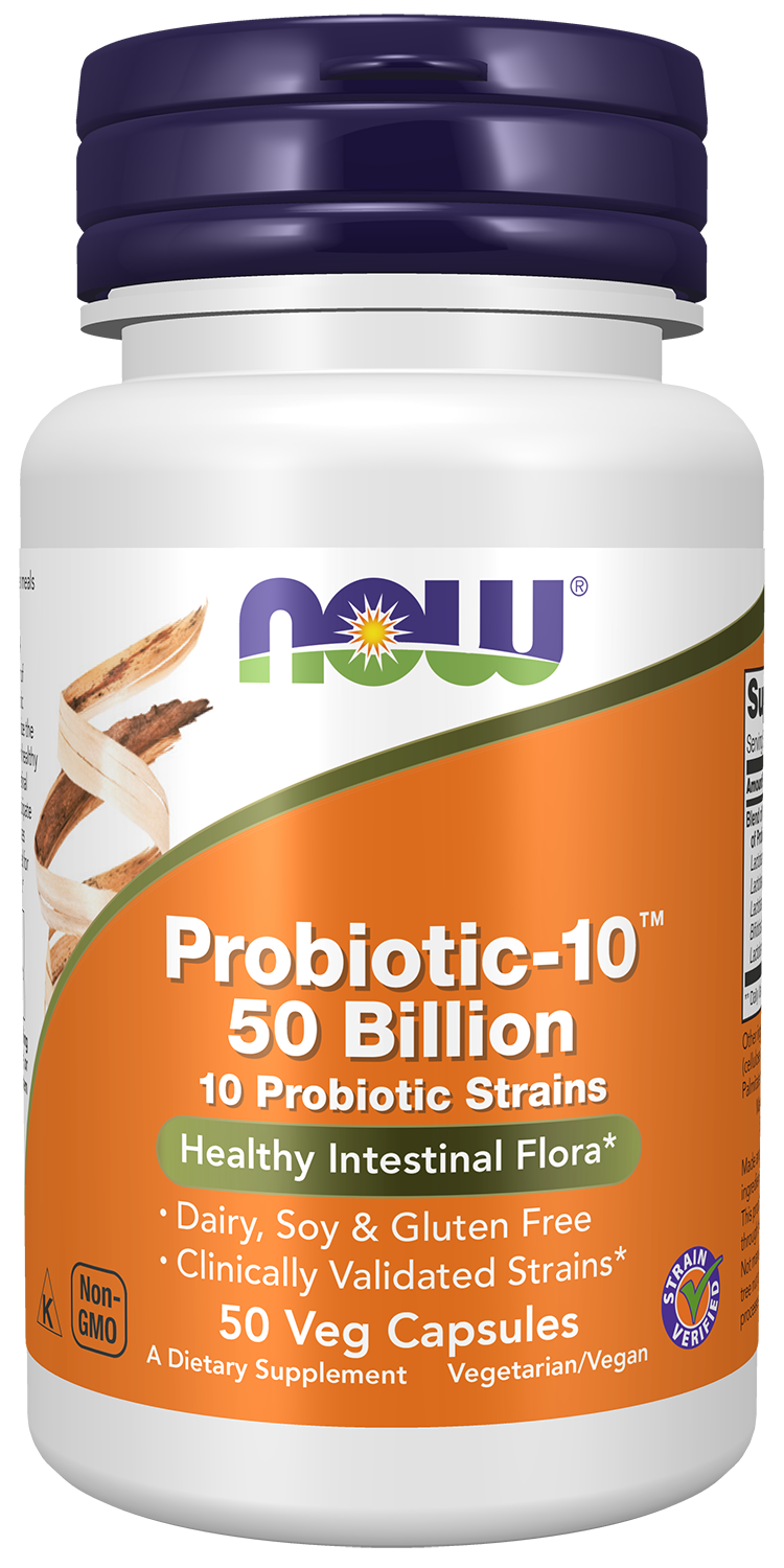 NOW Foods PROBIOTIC-10 50 BILLION 50 VCAPS — PROBIOTIC-10 50 BILLION 50 VCAPS hero