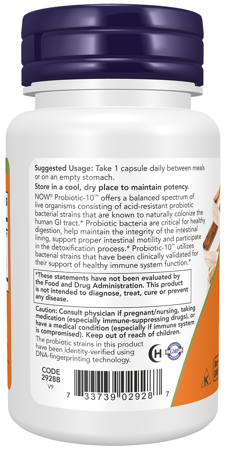 NOW Foods PROBIOTIC-10 50 BILLION 50 VCAPS — PROBIOTIC-10 50 BILLION 50 VCAPS support