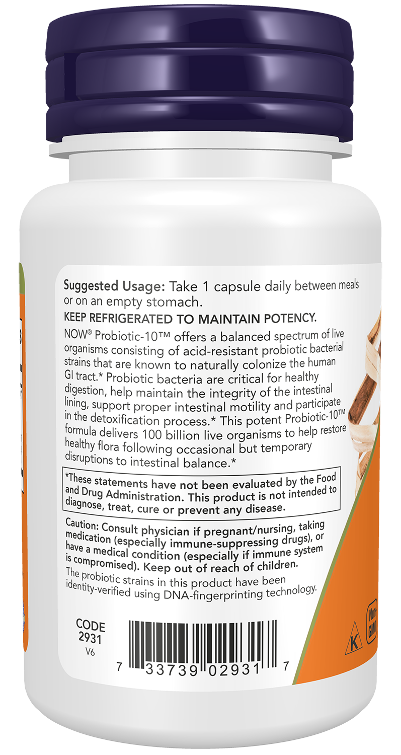 NOW Foods Probiotic 100 Billion 30 caps — Probiotic 100 Billion 30 caps support